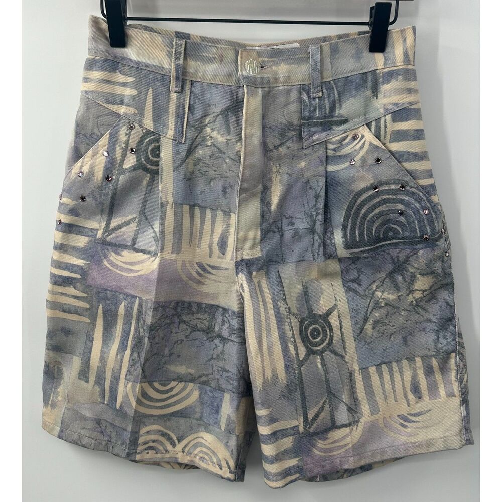 Lorraine Wardy Opal Floral Print High Waisted Shorts Women's Sz 10 Southwestern
